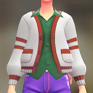 カーディガン・シャツセット カレッジホワイト|グリーン 1500円