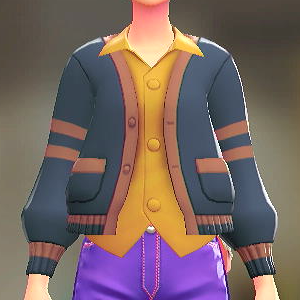 カーディガン・シャツセット カレッジネイビー|イエロー 1500円