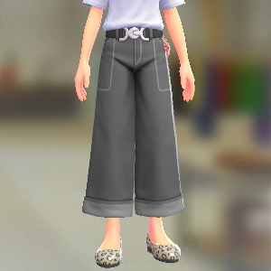 ワイドパンツセット グレーデニム|ブラック 2100円