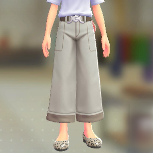 ワイドパンツセット ホワイトデニム|ダークブラウン 2100円