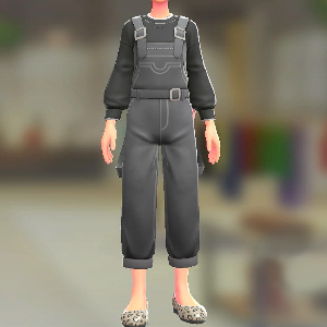 サロペット&スウェットセット グレーデニム|ブラック 3000円