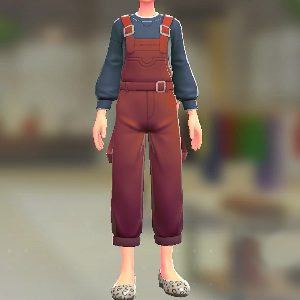 サロペット&スウェットセット レッド|ネイビー 3000円