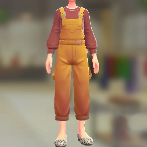 サロペット&スウェットセット イエロー|ボルドー 3000円