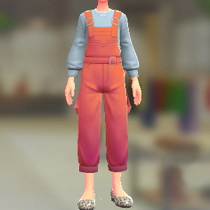 サロペット&スウェットセット オレンジ|ライトブルー 3000円