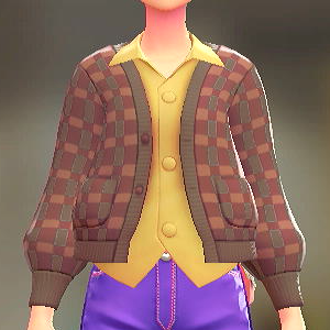 カーディガン＆シャツセット こうしがらレッド｜クリーム 2300円