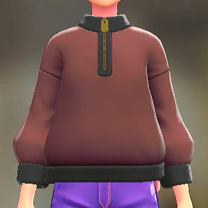 ハーフジップスウェット ボルドー 2500円