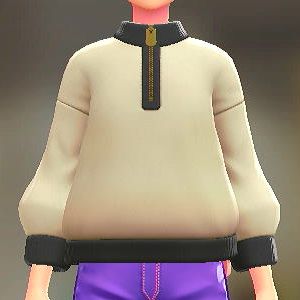 ハーフジップスウェット アイボリー 2500円