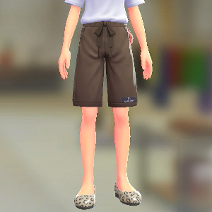 スウェットハーフパンツ ダークブラウン 2000円