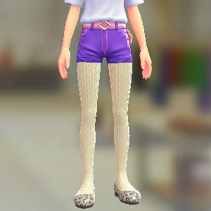 リブあみタイツ アイボリー 600円