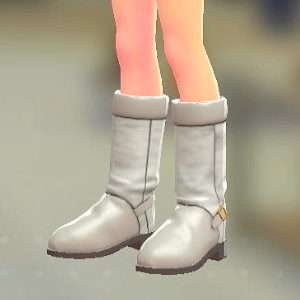 スウェードロングブーツ ホワイト 2300円