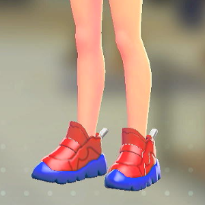 ボリュームソールスニーカー レッド×ブルー 12000円