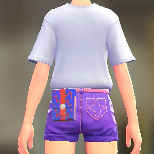 パターンスクエアポーチ ライトニングブルー 12000円