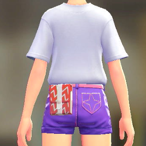 パターンスクエアポーチ ライトニングレッド 12000円