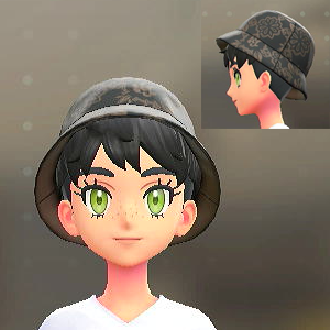 アラベスクがらバケットハット ブラック 1600円