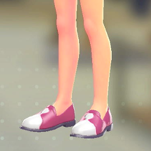 ポインテッドトゥローファー	ホワイト×マゼンタ	14000円