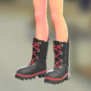 コンバットブーツ ブラック×レッド 14000円