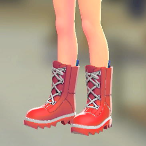 コンバットブーツ レッド×ホワイト 14000円