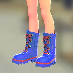 コンバットブーツ ブルー×レッド 14000円