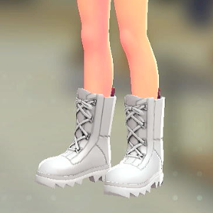 コンバットブーツ ホワイト×ホワイト 14000円