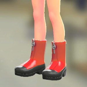 ミドルブーツ レッド×ブラック 13000円