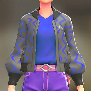 ブルゾン&Tシャツセット ライトニングブルー|ビビッドブルー 20000円