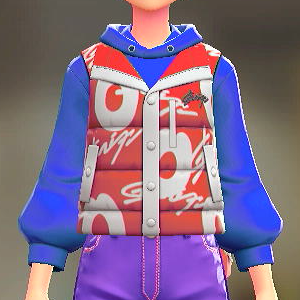 タウンベスト&パーカーセット キッスレッド|ビビッドブルー 18000円