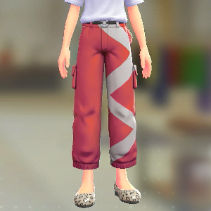 アシメカーゴパンツ ライトニングレッド 15000円