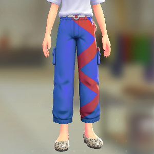 アシメカーゴパンツ ライトニングブルー 15000円