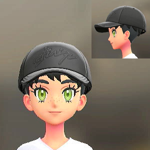 レザーキャップ ビビッドブラック 8000円