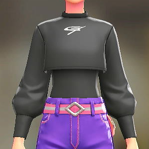 クロップドトップスセット ビビッドブラック|ブラック 16000円