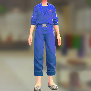 ジャンプスーツ&シャツセット グラフィティブルー|ビビッドブルー 23000円