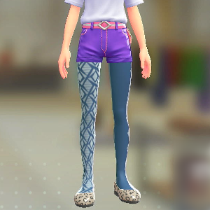 アシメデザインタイツ クレベースブルー 15000円