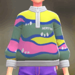パターンジップスウェット カラフルケミストリー 19000円