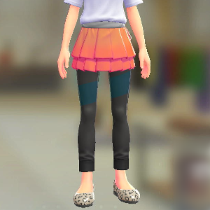 スカート&ジョガパンセット オレンジ|グレー 18000円