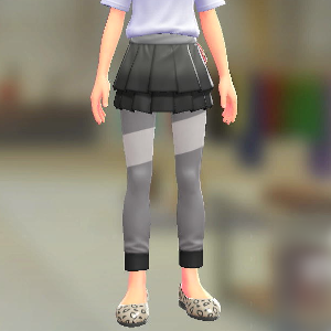 スカート&ジョガパンセット ブラック|ライトグレー 18000円