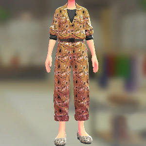 ジャンプスーツ&シャツセット かいてんベイズリー|ブラック 25000円