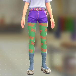 がらタイツ&ソックスセット グラフィティグリーン|フォグブルー 3700円