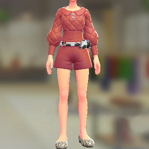 Dessert petit ロンパース&ベルトセット キルティングレッド|ホワイトジラフ 8000円