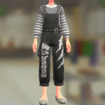 KiraKiraLiy ビッグロゴサロペットセット クローブラック｜グレーボーダー 7000円