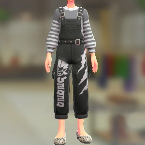 KiraKiraLiy ビッグロゴサロペットセット クローブラック|グレーボーダー 7000円