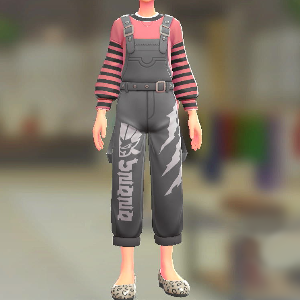 KiraKiraLiy ビッグロゴサロペットセット クローグレー|ピンクボーダー 7000円