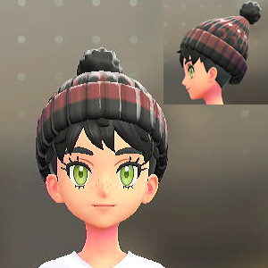 KiraKiraLiy ボンボンつきニットキャップ レッド×ブラック 3200円