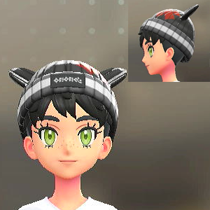 KiraKiraLiy みみつきニットキャップ ブラック×グレー 3200円