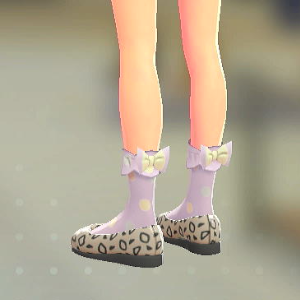 KiraKiraLiy ドットリボンソックス パープル×イエロー 900円