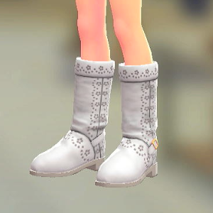 KiraKiraLiy メダリオンロングブーツ ホワイト 4000円