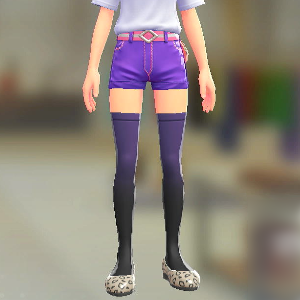 MINUIT RITE グラデサイハイソックス パープル×ブラック 1100円