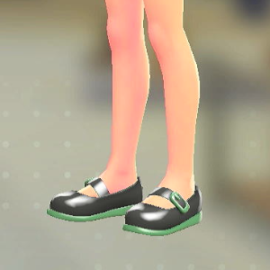 Dessert du jour ストラップパンプス ブラック×グリーン 4000円