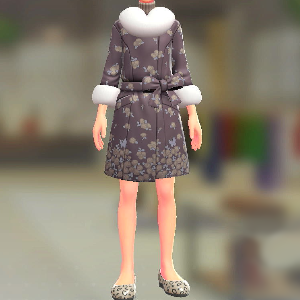 KiraKiraLiy ファーコート&ニットセット はながらブラウン|ベージュ 9000円