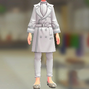 Dessert du jour トレンチコート&パンツセット ホワイト|ホワイト×ホワイト 7800円