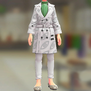 Dessert du jour トレンチコート&パンツセット ワイズアイホワイト|グリーン×ホワイト 8000円